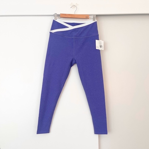 Beyond Yoga Pants - Beyond Yoga Purple Leggings with White Accents